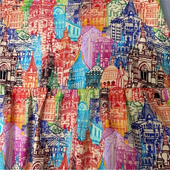 Anthropologie Eva Franco Skirt Buildings Print - Picture 4 of 5